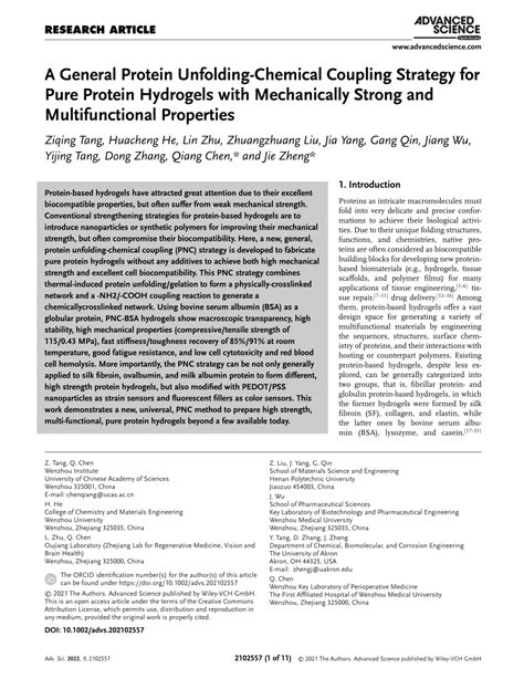 A General Protein Unfolding‐Chemical Coupling Strategy for Pure .